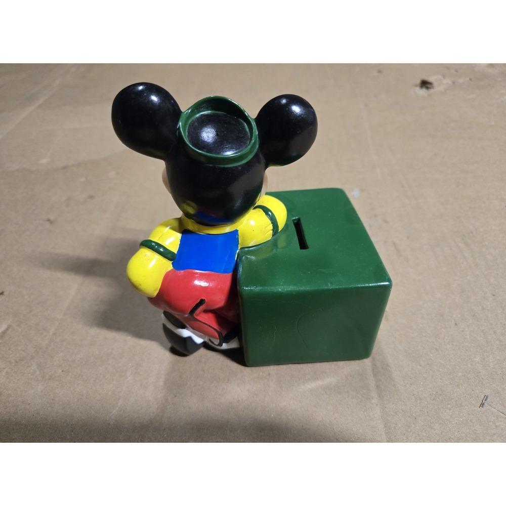 Vintage Disney Banker Mickey Mouse Plastic‎ Coin Money Piggy Bank Safe - Picture 3 of 6